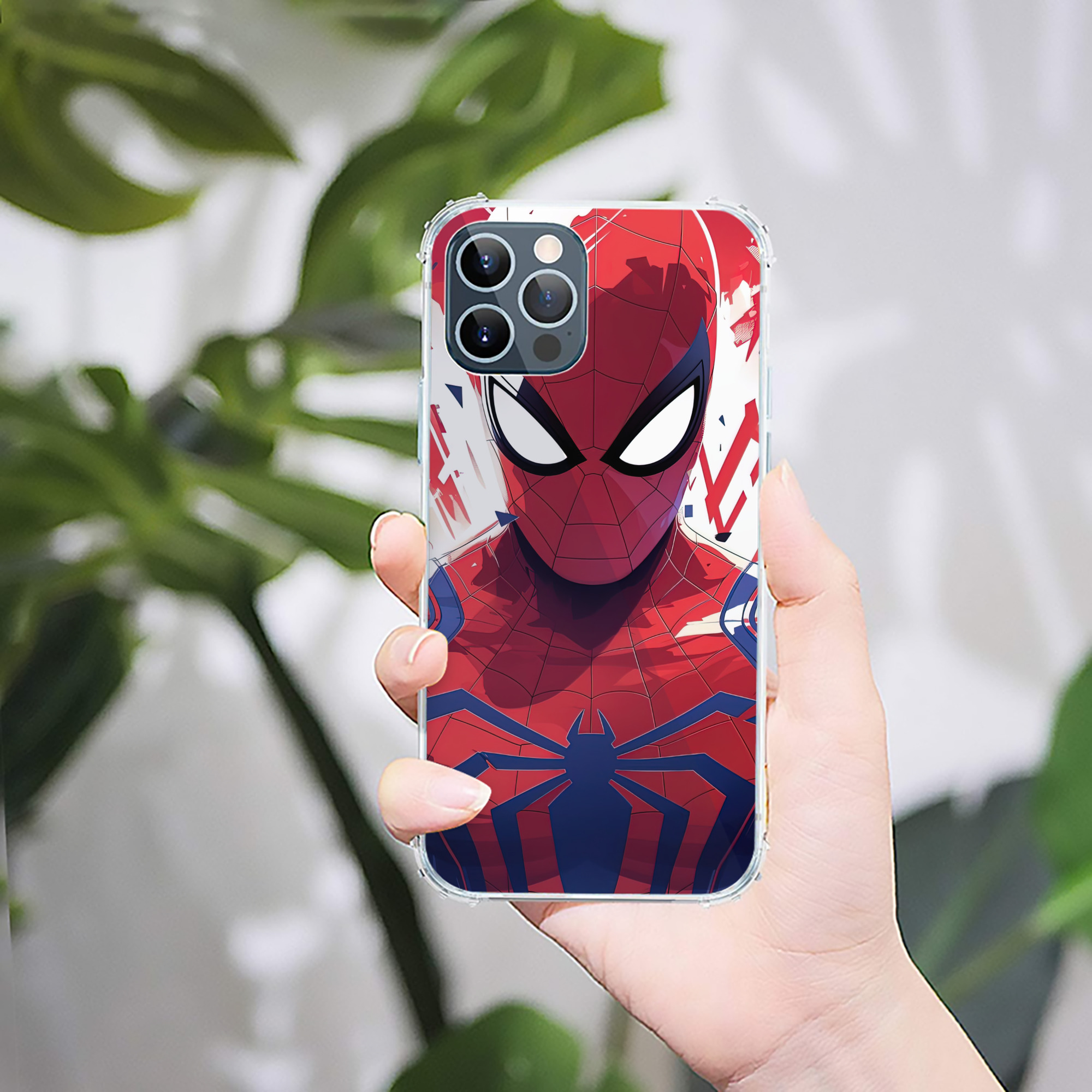 （画像用） Spider Man スパイダーマン 【iPhone 12シリーズ対応】透明スマホケース（クリアソフトケース）